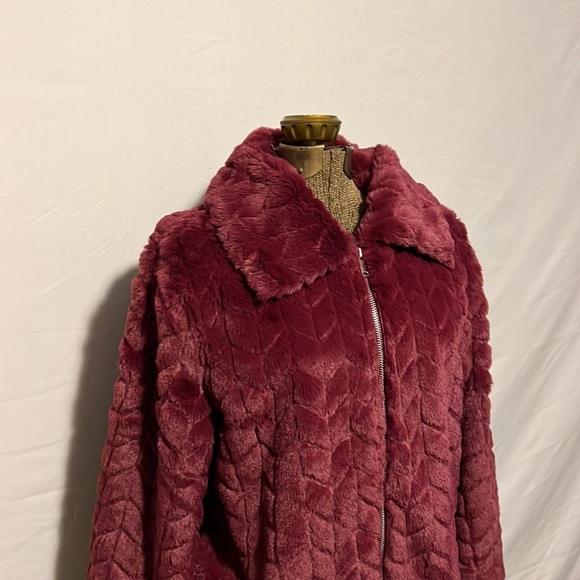 BAND OF THE FREE VAL FAUX FUR CHEVRON JACKET MEDIUM - Picture 5 of 16